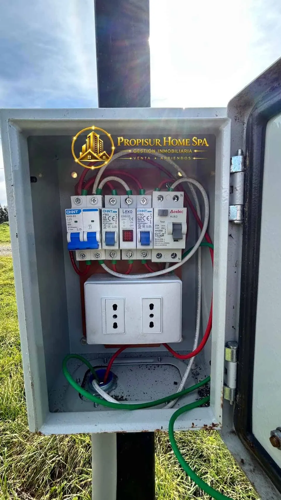 Tablero eléctrico instalado en parcela en venta en Tijeral, Renaico