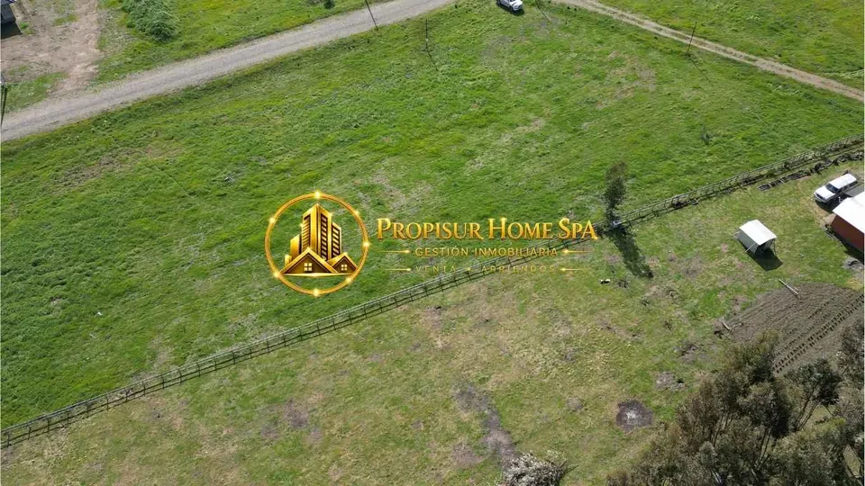 Vista aérea de parcela en venta en Tijeral, Renaico, sector Camino El Nogal